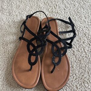 Elegant Black Strappy Sandals